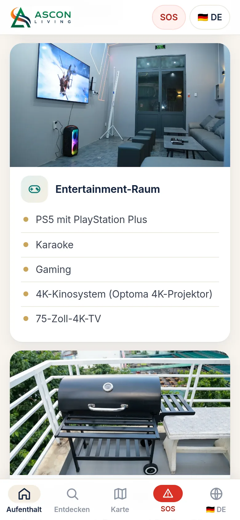 Gäste-App: Ausstattung des Hauses