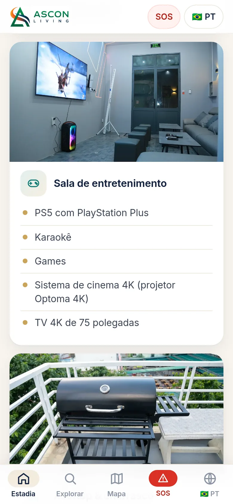 App de hóspedes: comodidades da casa