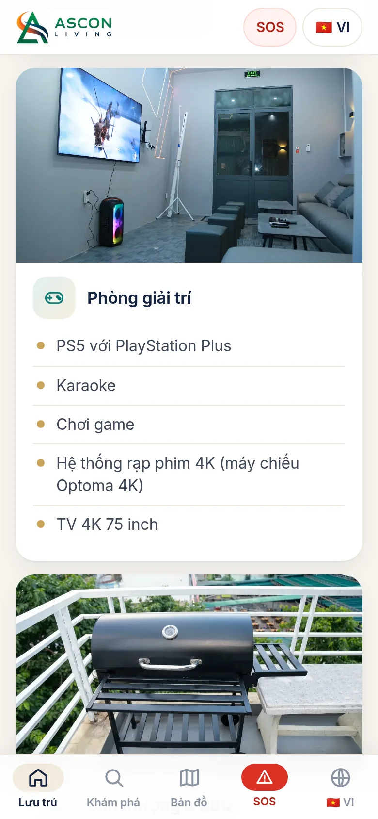 Ứng dụng khách: tiện nghi trong nhà
