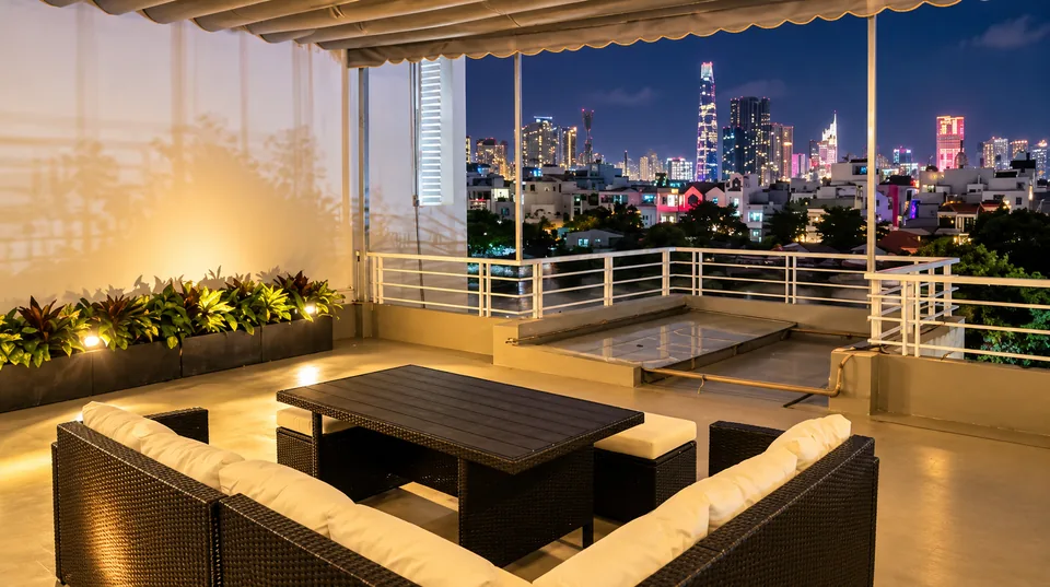 A house with river view: your private rooftop terrace in Ho Chi Minh City – ASCON LIVING